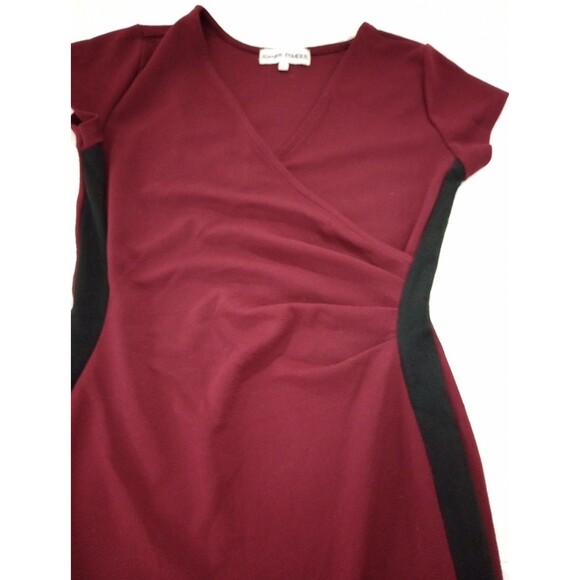 Almost Famous Bodycon Dress with Ruched Waist and V-neck Size Large - Picture 7 of 10